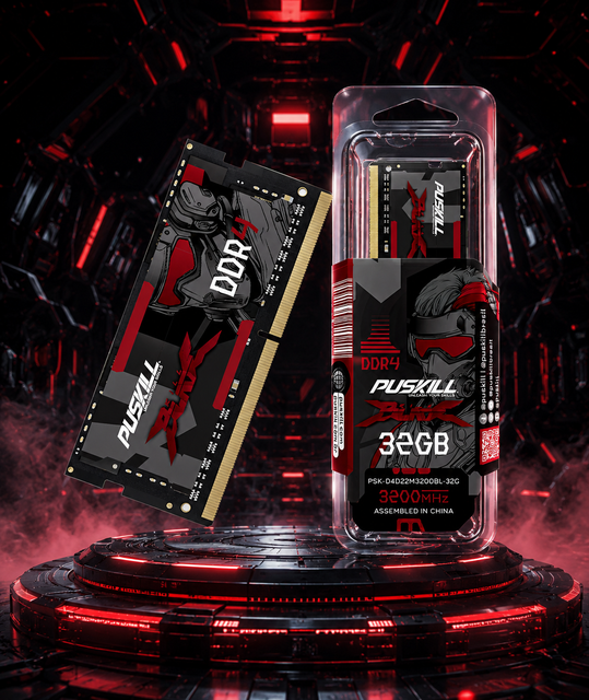 PUSKILL DDR4 SODIMM Notebook Gaming RAM High Performance Memory Module 2666/3200 MT/s 1.2V Low Voltage Laptop DRAM