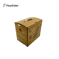 Boîte à bière en carton kraft recyclable avec laminage mat et poignée, forme personnalisable pour l'emballage des boissons