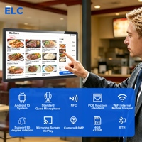 Layar Menu Digital Android 21,5 Inci dengan Input HDMI untuk Iklan Restoran Kafe, Layanan Makanan, dan Informasi Pelanggan