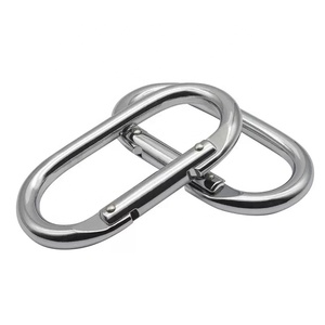 7 Mosquetones Grandes de Acero Ovalados Sin Bloqueo con Gancho de Seguridad de Resorte para Escalada, Hechos en China - Product Image 1