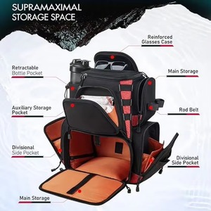 Mochila de Pesca con Portacañas, Impermeable, con Correas de Hombro Ocultas, Muestra Gratis - Product Image 2