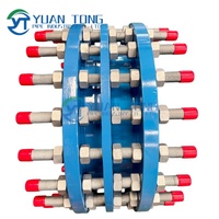 YUANTONG BF3 PN10 PN16 DN50-DN3000 Joint de démontage à bride en fonte ductile GGG40 avec tige de liaison complète, revêtement époxy, joint NBR pour tuyauterie