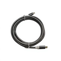 Cable USB2.0 Tipo-C Macho a Macho de 2 Metros, PD 100W, 5A, Carga Rápida, Cable Doble Tipo-C de Nailon Resistente