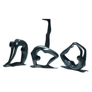 Escultura Metálica de Alta Calidad, Pieza de Arte Geométrico Abstracto, Hecha a Mano, Forma Irregular, Decoración de Escritorio para Sala de Estar u Oficina - Product Image 1