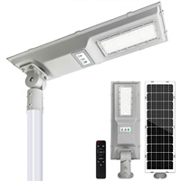 Lampadaire Solaire Commercial Tout-en-un 2025 IP65 en Plastique 300W/400W/500W avec Capteur et Batterie ABS pour Éclairage Routier