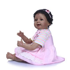 NPK – poupée de bébé de 55CM, brun foncé, 3D, veines de peau visibles - Product Image 4