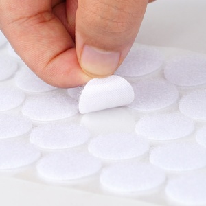 핫세일 코인 블랙/화이트 나일론 접착식 후크 앤 루프 도트 양면 테이프, 신발 가방 의류용 - Product Image 4