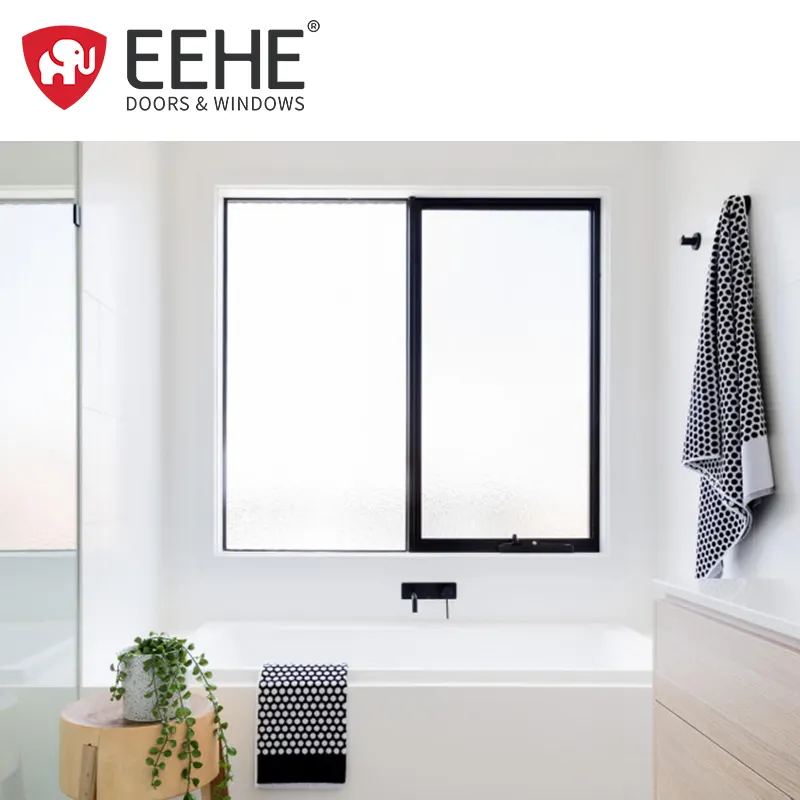 EEHE Ultra-thin Heat-insulating Aluminum Alloy Sliding Window Narrow edge design three-track folio glass sliding window