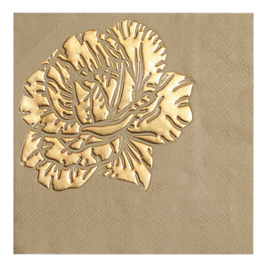 Série de serviettes en papier carrées à motif de roses en relief 3D estampées or, spécialement conçues pour les restaurants, les hôtels, les fêtes et - Product Image 5