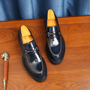 Zapatos Casuales de Negocios con Punta en Pico de Cuero Genuino al por Mayor, Zapatos Británicos de Otoño para Hombre, Transpirables y Ligeros - Product Image 1