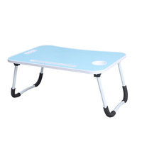 Bureau d'ordinateur portable pliable en MDF, couleur et logo personnalisés, design compact pour ordinateurs portables de taille standard, super pratique pour la maison