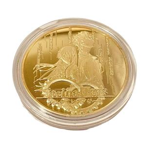 Pièce commémorative classique <span class=keywords><strong>Steins</strong></span> <span class=keywords><strong>Gate</strong></span> sur le thème de l'anime, pièce en fer moulé sous pression, cadeau pour collectionneurs, emballée individuellement, vente en gros - Product Image 4