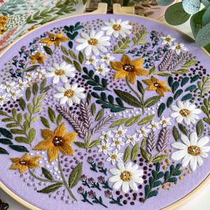 <span class=keywords><strong>Kit</strong></span> <span class=keywords><strong>de</strong></span> Broderie Chinoise <span class=keywords><strong>Point</strong></span> <span class=keywords><strong>de</strong></span> <span class=keywords><strong>Croix</strong></span> à Faire Soi-Même Ensemble Tissu à Fleurs pour Adultes avec Motifs et Instructions - Product Image 3