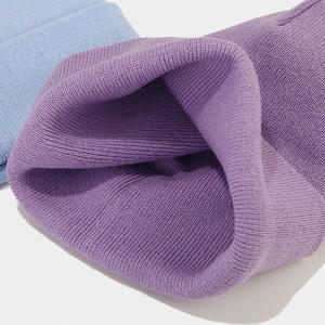 หมวกถักมีหูวัวแท้สำหรับผู้หญิง, หมวกบีนนี่ดีไซน์เนอร์การ์ตูนน่ารักฤดูใบไม้ร่วงฤดูหนาว - Product Image 6