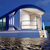 Bateaux pontons flottants en forme de bateau pour la pêche, modèles de base pour la location en hôtels et complexes hôteliers, usage commercial