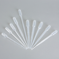 Pipette Pasteur stérile de 3ml emballée individuellement Paille en plastique compte-gouttes stérile en LDPE facile à déchirer Goutte en plastique jetable