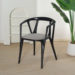 Sillón <span class=keywords><strong>de</strong></span> Madera Maciza Ecológico y Duradero - Muebles Modernos para Comedor y Hotel con Cojín <span class=keywords><strong>de</strong></span> Cuero - Product Image 1