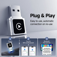 GRANDNAVI Mini Dongle sans fil CarPlay Android Auto, commande vocale, Google Maps pour les voitures avec CarPlay filaire