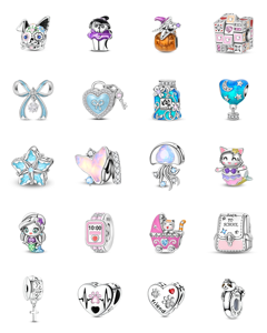 Pendentif Breloque Cœur en Zircon Plaqué Argent Motif Bébé Éléphant <span class=keywords><strong>Chat</strong></span> Cygne pour Hommes Femmes Enfants Unisexe Usage Quotidien - Product Image 2