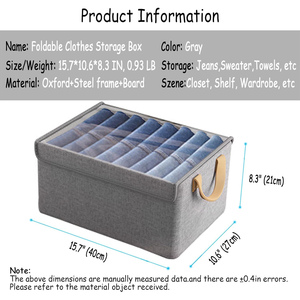 100L Foldable Waterproof Quilt Storage Bag Thickened Fabric Square Design Stackable for Household <b>Wardrobe</b> Storage - Product Image 2