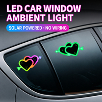 BRAD 2026 Neues Upgrade Pfeil-Durch-Herz 5W LED Solar-Ambientelicht Kabellose Auto-Fenster-Warnblitz-Dekorlampe