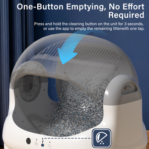 Bac à litière pour chat automatique autonettoyant, contrôlé par application intelligente, conception à ouverture supérieure, capacité <span class=keywords><strong>de</strong></span> 65 L, fonctionnement silencieux, sans odeur, gestion des <span class=keywords><strong>d</strong></span>échets - Product Image 5