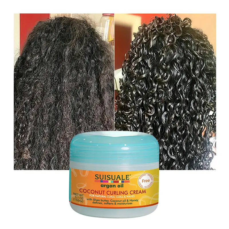 Organic Private Label Cosmetics Product Moroccan Oil Curl Hair Wax Moisture Defining Hair Curling Cream