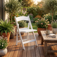 Chaises pliantes modernes en résine plastique blanche rembourrées, portables, pour jardin, extérieur, hôtel et hôpital, fournies directement par le fabricant