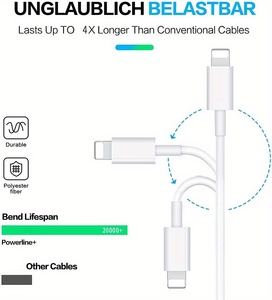 Câble de Charge Rapide Certifié MFI Usine 20W PD USB-C vers <span class=keywords><strong>Téléphone</strong></span> iOS pour iPhone 11 12 13 14, Câble de Données Chargeur - Product Image 6