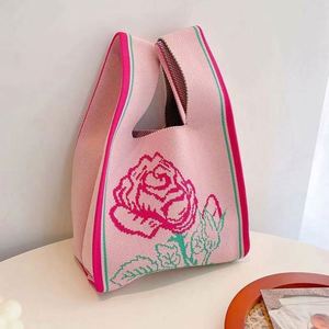 Fashion <b>Cute</b> Handbag Casual Women Knot Wrist Knitted Tote Bag Mini <b>Purse</b> - Product Image 6