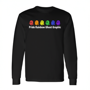 Camiseta Promocional de Manga Larga con Gráfico de Arcoíris Fantasma - Product Image 2