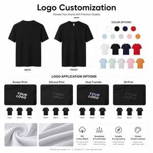 Camiseta de Manga Corta Unisex al por Mayor con Logotipo Personalizado, de Algodón Modal de 320 g, Corte Regular, Efecto Refrescante, Elástica, Tallas Grandes - Product Image 2