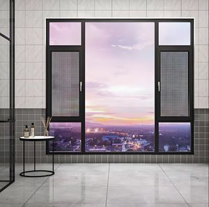 Ventanas abatibles de aluminio modernas serie KT120, aislamiento térmico de vidrio Low E y protección UV, ventanas y puertas <span class=keywords><strong>Ropo</strong></span> - Product Image 1