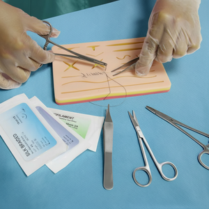 Gran oferta, venta al por mayor, kit de sutura para uso de estudiantes de medicina, kit de entrenamiento de operación, conjunto de Cirugía de instrumentos veterinarios/quirúrgicos - Product Image 1
