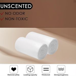 <b>Large</b> Handheld Kitchen Trash Bags for Home, Thickened Vest Style, Leak Proof, Milky White, Suitable Daily Waste Storage - Product Image 2