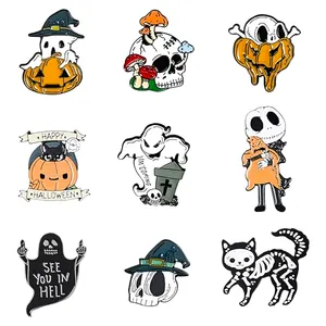 Halloween Email Pins Punk Schattige Broches Kostuum Decoratie Emaille Pinnen Voor Feest Vampier