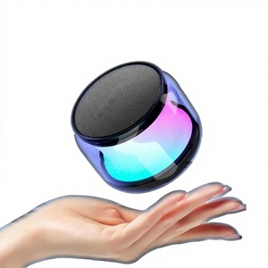 Wireless for V5.0 Portable <b>Speaker</b> with RGB <b>LED</b> Light Glass Cabinet Rechargeable Battery 5-10W Output for Home Theatre Use - Product Image 3
