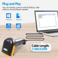 CHIYI 1680S portátil con cable USB lector de código de barras escáner 1D/2D portátil QR PDF417 Android Windows Compatible tamaño A4 TTL CMOS Stock