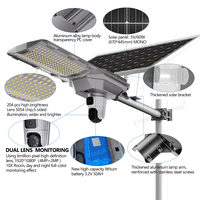 Lampadaire solaire intelligent avec caméra CCTV 4G WiFi extérieure double objectif IP65 étanche