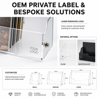 Support de rangement moderne pour disques vinyles en acrylique personnalisé, présentoir d'album actuel pour décoration de salle de musique, bureau ou cadeau