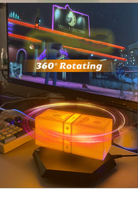 Levitación Magnética Creativa Impresa en 3D 360 °   Lámpara Flotante con Efecto de Dinero, Luz LED de Cambio de Color, Decoración Tecnológica para el Hogar - Product Image 2