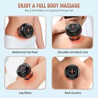 Ensemble de massage à ventouses électriques professionnel 4 en 1, 12 vitesses, portable, en carbone et bambou, certifié CE, pour soulager les douleurs corporelles