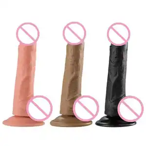 Hochwertiges Haut gefühl Realistischer Dildo Weiches Material Riesiger großer Penis mit Saugnapf Sexspielzeug für Frauen