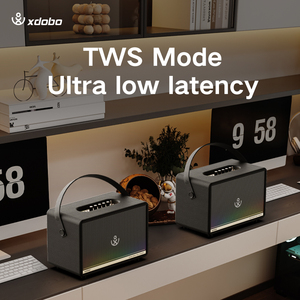 Loa di động XDOBO Mirage Max 300W với 2 micro không dây, hỗ trợ ghép nối TWS/Đầu vào Guitar/Chế độ Monitor/Phát sóng trực tiếp/Đầu vào MIC - Product Image 5