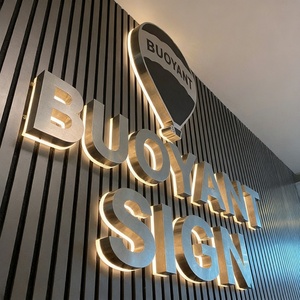 Outdoor Sign Board <b>Led</b> Acrylic Backlit Channel <b>Letters</b> Stainless Steel Metal Logo Shop Store 3d Business Sign - Product Image 3