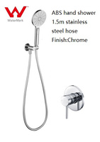 Ensemble de douche de plafond mural de luxe européen mitigeur à 3 voies mitigeur robinet de douche encastré noyau de vanne en céramique en laiton