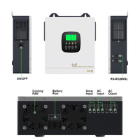 Convertisseur solaire hybride 2,3 kW 24 V à onde sinusoïdale pure hors réseau, chargeur solaire MPPT à sortie unique, système de stockage d'énergie solaire domestique