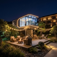 Hôtel conteneur de luxe extensible, cabine préfabriquée importée de Chine, fabriquée en panneaux sandwich bois-acier