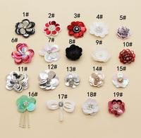 Appliques en feutre 3D faites à la main, colorées, avec fleurs et sequins, en PVC plastique, à coudre sur les chapeaux, couleur personnalisée
