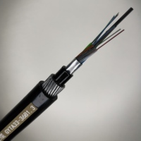 Cable de fibra óptica de modo único blindado enterrado directo personalizado Gyta 144 con funda doble de 4/24 núcleos para uso en exteriores